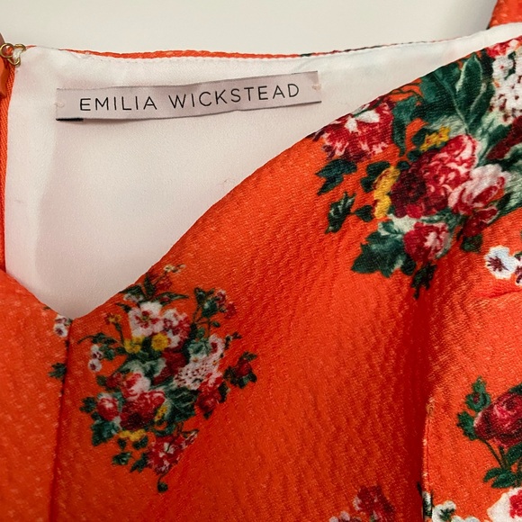 Emilia Wickstead Orange floral mini dress - Picture 4 of 6